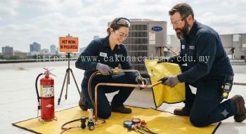 HVAC technician safe brazing procedures