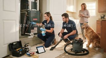 Air conditioning cleaning and servicing