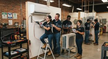 Air conditioner installation practical workshop