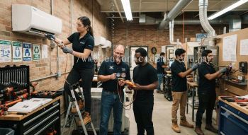 Air conditioning installation skills training