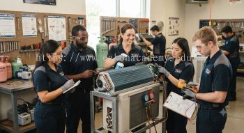 Air conditioning cleaning and servicing training