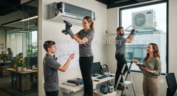 Commercial split AC installation