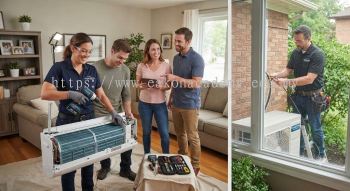 Residential split air conditioner installation