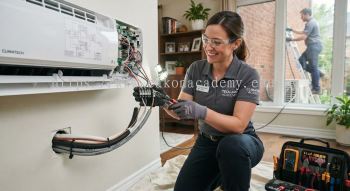 Split AC electrical wiring installation