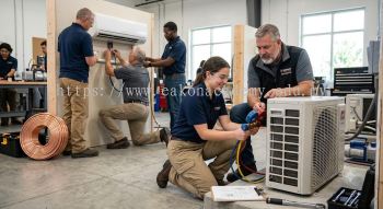 Hands-on residential AC installation training