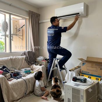 Home air conditioner installation