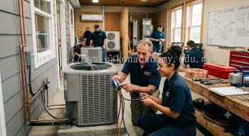 Residential air conditioning installation technician training
