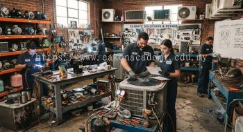 Air conditioner maintenance workshop