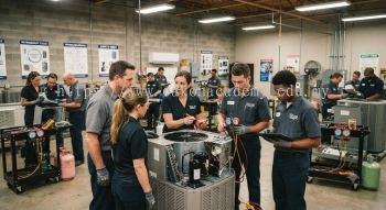Air conditioner servicing hands-on workshop