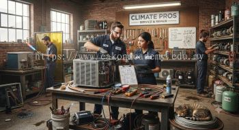 Air conditioning servicing workshop
