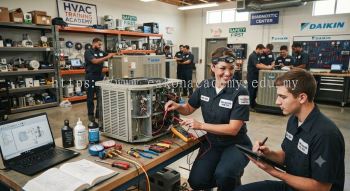 Air conditioning system inspection workshop
