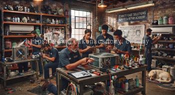 Air conditioning technician workshop