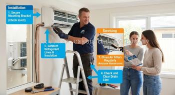 Split AC installation and servicing guide