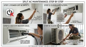 Split AC maintenance step by step