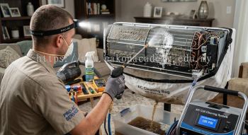 Split AC servicing procedure