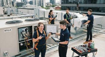 Commercial HVAC installation and commissioning