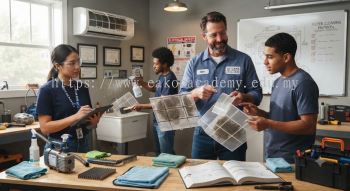 Air conditioner filter cleaning training