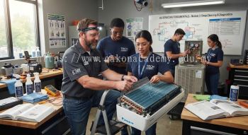 Air conditioner servicing technician course