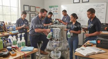 Air conditioning chemical cleaning training