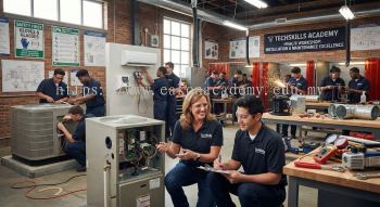 Air conditioning installation and maintenance workshop