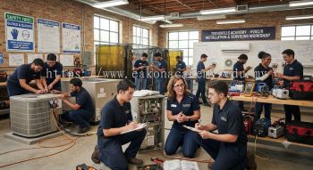 HVAC installation and servicing workshop