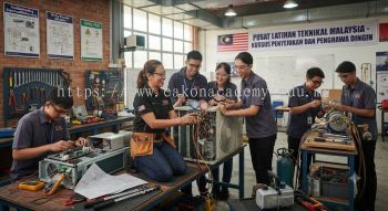 HVAC repair and maintenance workshop