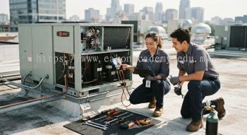 Professional HVAC servicing skills