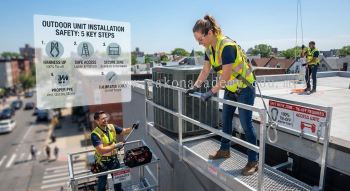 air conditioning outdoor unit installation safety height