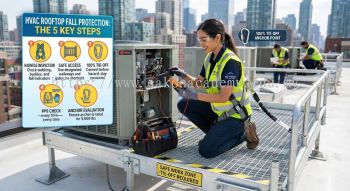 HVAC fall prevention methods for technicians