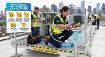 HVAC technician fall protection safety guide