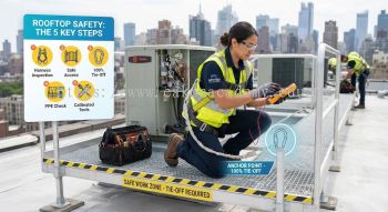 aircon maintenance working at height safety