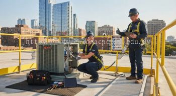 air conditioning technician height safety procedures