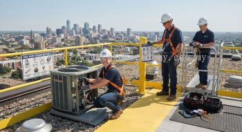commercial HVAC working at height safety procedures