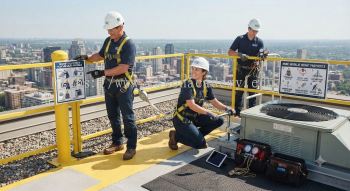 HVAC elevated platform safety procedures