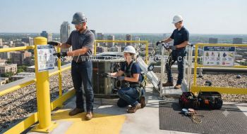 HVAC fall protection system requirements
