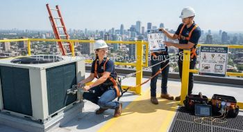 HVAC installation working at height procedures