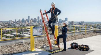 HVAC ladder safety procedures for technicians