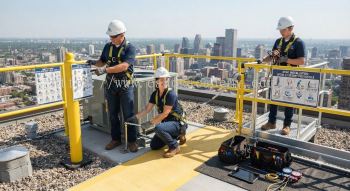 HVAC outdoor unit installation height safety