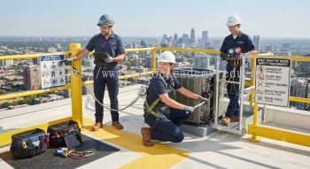 HVAC rooftop work safety procedures