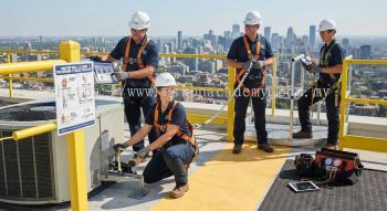 HVAC technician accident prevention at height