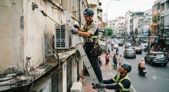 air conditioning worker height safety compliance