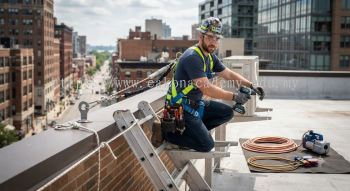 aircond installer working at height procedures