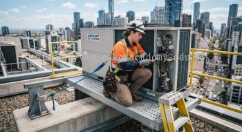 aircond maintenance elevated location safety