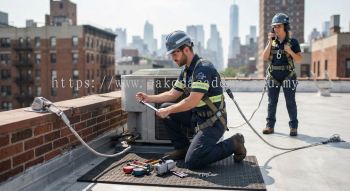 aircond maintenance height safety procedures