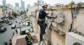 air conditioning installation height safety procedures