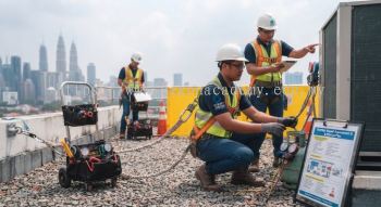 aircond maintenance safety equipment at height