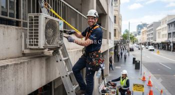 aircon maintenance working at height safety