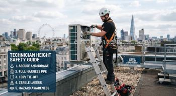 aircon technician maintenance height safety guide