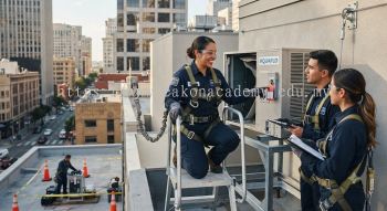 commercial aircon maintenance height safety