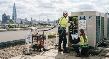 HVAC maintenance fall prevention procedures